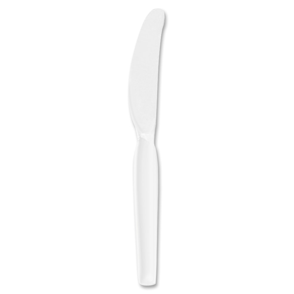 Dixie Heavyweight Disposable Knives Grab-N-Go by GP Pro - Knife - 1000 x Knife - White - 100/Box - 10 / Carton MPN:KH207CT