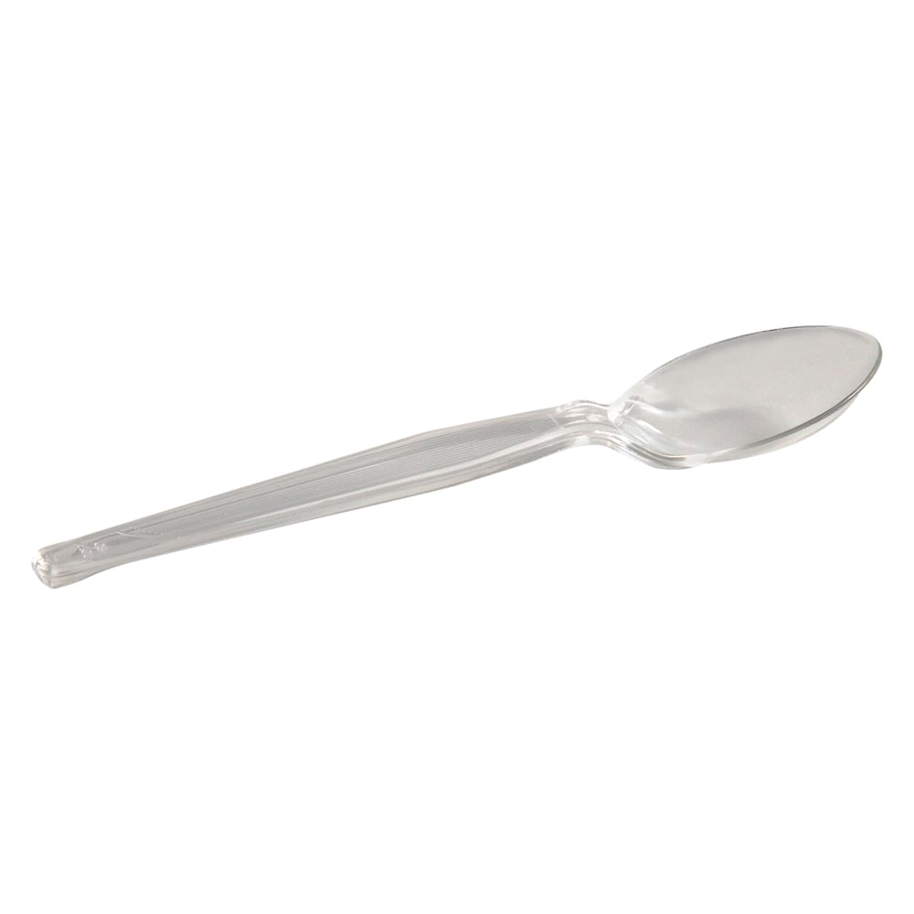 Dixie Heavyweight Plastic Teaspoons, 6in, Crystal Clear, Pack Of 1, 000 Spoons MPN:TH017