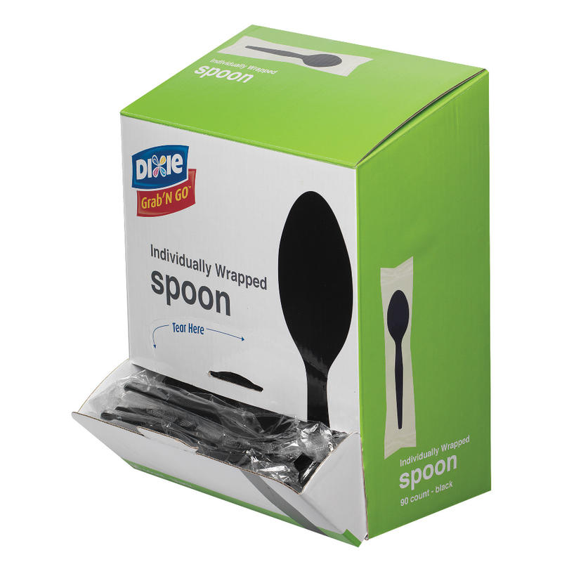 Dixie GrabN Go Spoons, Black, 90 Per Box, Pack Of 6 Boxes MPN:TM5W540
