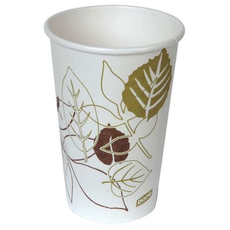 Disposable Hot Cup, 16 oz. White, Paper, Pathways, Pk1000 MPN:2346PATH