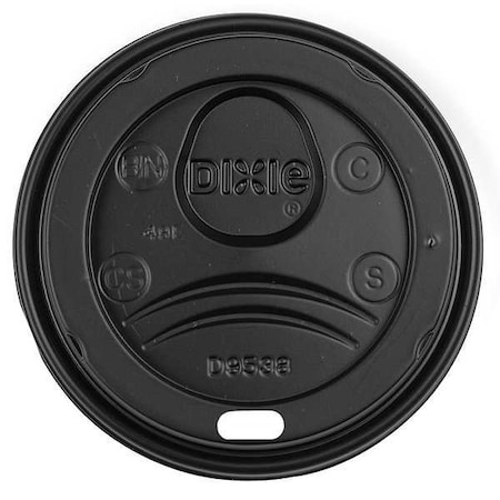 Lid for 8 oz. Hot Cup, Dome, Sip Through, Black, Pk1000 MPN:DL9538B