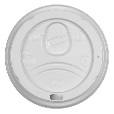 Lid for 10 oz. Hot Cup, Dome, Sip Through, White, Pk1000 MPN:DL9540