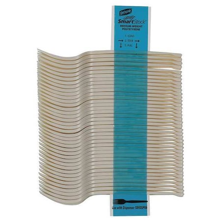 Plastic Disposable Fork Dispenser Cutlery, Medium Weight, PK960 MPN:SSF11B