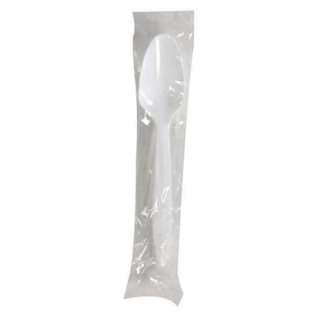 Wrapped Disposable Spoon, White, Medium Weight, PK1000 MPN:TMP23C