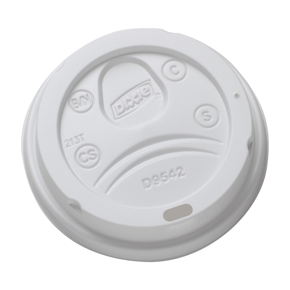 Dixie Dome Lids, For 12- To 16-Oz Cups, White, Case Of 500 Lids (Min Order Qty 2) MPN:9542500DX