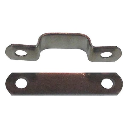 Tube Clamp, Two-Hole w/Backplate, SS, PK25 MPN:603