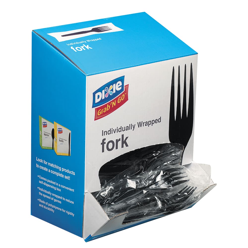 Paper & Plastic Cups, Plates, Bowls & Utensils; Flatware Type: Forks ; Color: Black ; UNSPSC Code: 0052151503 MPN:DXEFM5W540PK - Pkg Qty 90