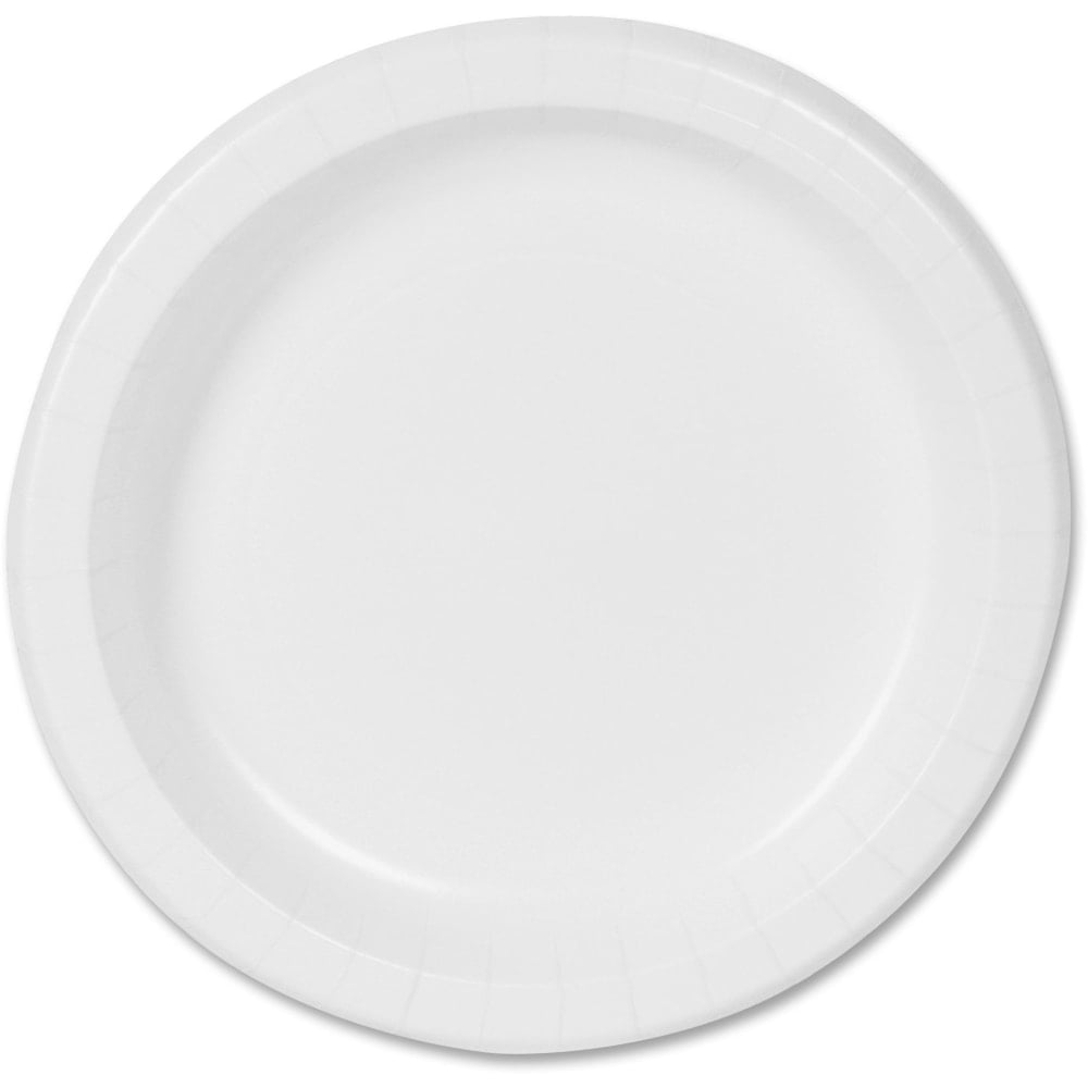 Dixie Basic Light-Weight Paper Plates, 8 1/2in, White, 500 Count (125 Plates Per Pack, 4 Packs Per Case) MPN:DBP09WUOM