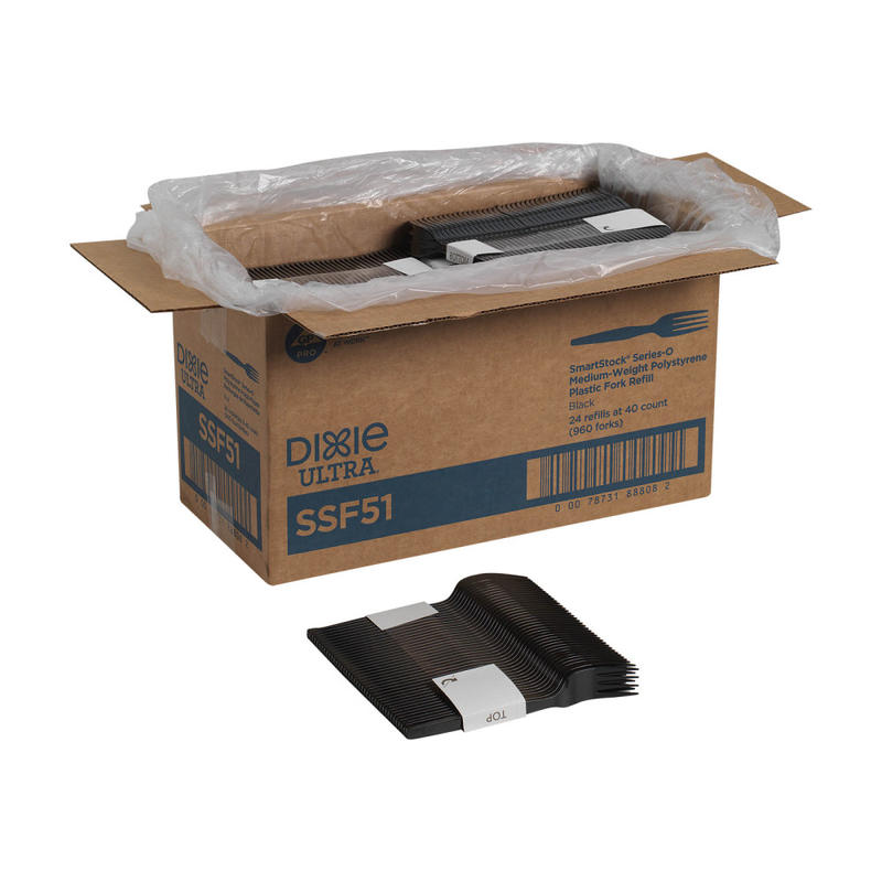 Dixie Smartstock Cutleryfork Refill Black MPN:SSF51