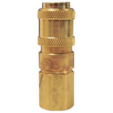 A Series Female Coupler Brass, NPTF 1/8