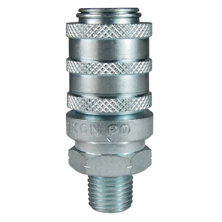 Quick Connect Air Coupler, PD Series, 1/8 in Coupler x 1/4 in MNPT MPN:1PDM2