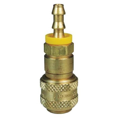 Quick Connect Coupler, D-Series, 1/4 in Body, 3/4 in Push-Loc Barb, Brass MPN:2DB3-B