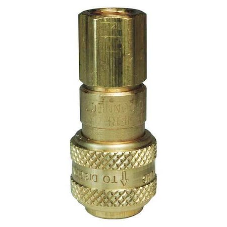 Quick Connect Coupler, Industrial Interchange, Automatic, FNPT, 1/4 in Body, 1/4 in, Stainless Steel MPN:2DF2-S