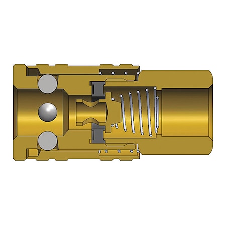 M Series Auto FNPT Coupler Brass, 1/4