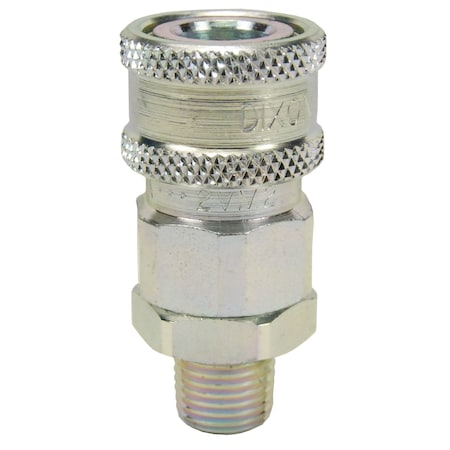 Quick Connect Coupler, V-Series, Valved, 1/4 in Body Size, 1/4 in MNPTF MPN:2VM2