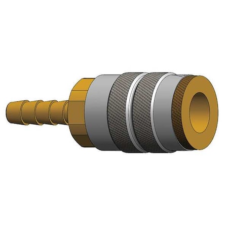 Barb to Indust. Coupler, Barb, 3/8, Steel MPN:3FS3
