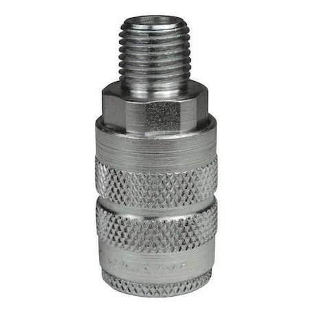 Quick Connect Air Coupler, J Series, 3/8 in Body, 1/4 in MNPTF MPN:3JM2