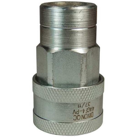 Agricultural Poppet Coupler, Female Coupler x Female NPTF, 1/2 in x 1/2 in MPN:4AGF4-PV