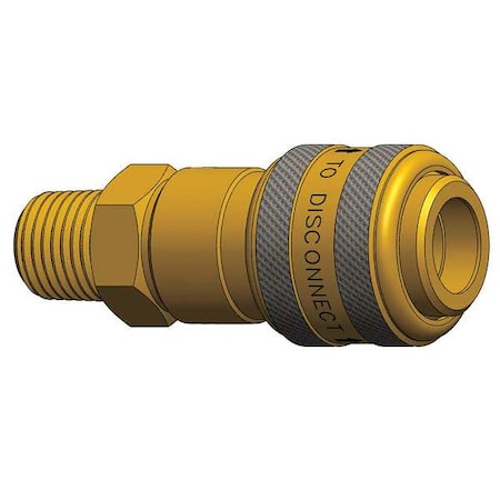 Male to Indust. Coupler, (M)NPT, 1/2, Brass MPN:4DM4-B