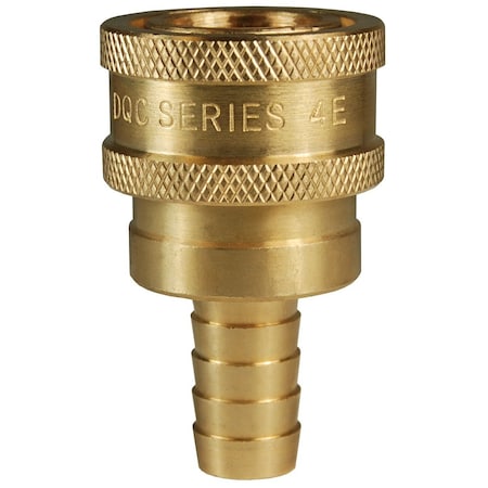 E-Series Quick Connect Coupler, Hose Barb, 1 in, Brass MPN:8ES8-B