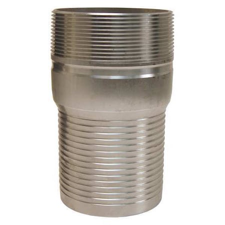King Nipple NPT Threaded Aluminum, 3