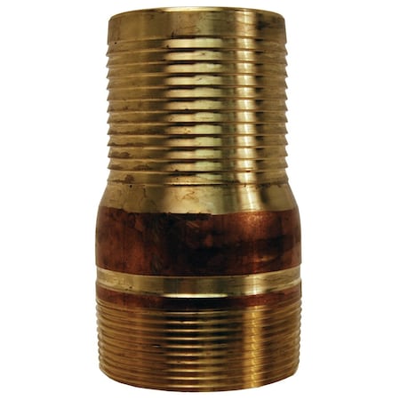 King Nipple, NPT Threaded Brass, 2-1/2