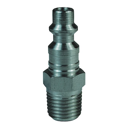 Quick Connect Plug, Industrial Interchange, Male NPTF, 1/4 in Body Size, 3/8 in NPTF, SS MPN:D2M3-S