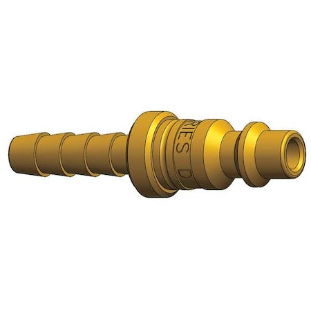 Barb to Industrial Plug, Barb, 1/4, Steel MPN:D2S2
