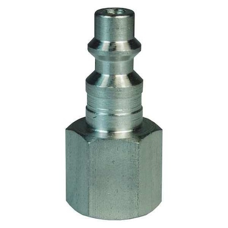 Industrial Female Plug, 1/2 in Body Size, 1/2 in NPTF, Stainless Steel MPN:D4F4-S