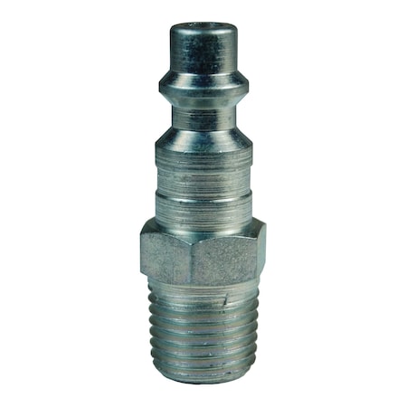 Industrial Interchange Male Plug, Steel, 1/2 in Body Size, 1/2 in NPTF MPN:D4M4