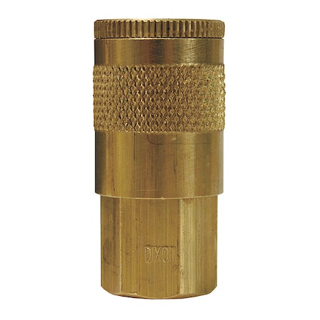 Quick Connect Coupler, Automotive, Female, 1/4 in, Brass MPN:DC2