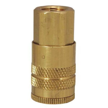 AirChief Quick Connect Coupler, Female NPT, 1/4 in Body, Brass MPN:DC20