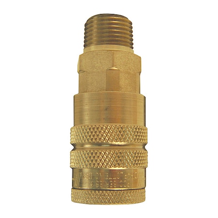 Quick Connect Air Coupler, Air Chief Industrial, 1/4 in MNPT, 1/4 in Coupler Body, Brass MPN:DC21