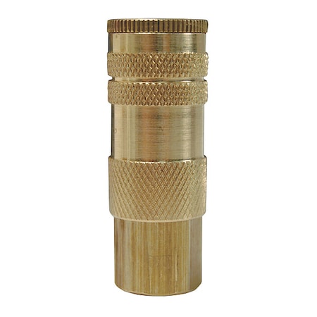 Quick Connect Air Coupler, Lincoln Interchange, 1/4 in FNPT, Brass MPN:DC28