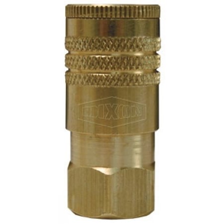 Quick Connect Coupler, ARO Interchange, 1/4 in FNPT, 1/4 in Body, Brass MPN:DC38