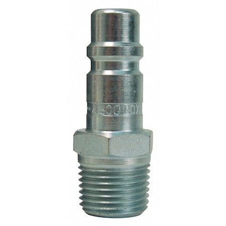 Industrial Male Plug Steel, 3/8