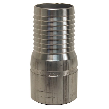 King Nipple Beveled Stainless, 1-1/2