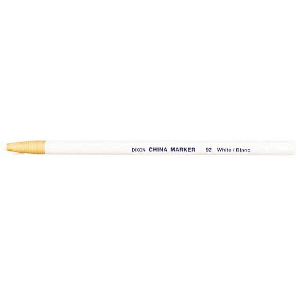 Ink Marker: White, Wax-Based, Pencil Point MPN:DIX00092