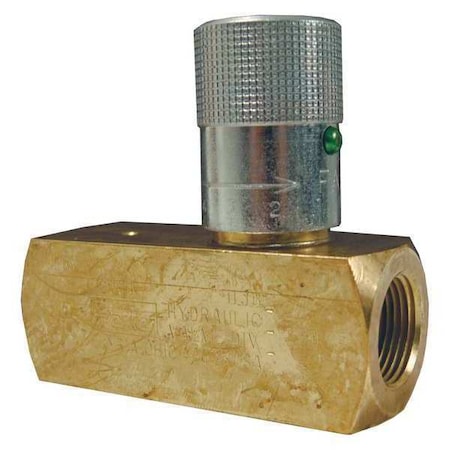 Series F Flow Control Valve, Brass, 1/4
