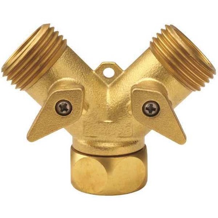 Garden Hose Wye, 3/4 in, Brass MPN:500GHY