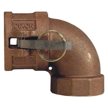 Cam/Groove 90 ElbowCoupler, FNPT 1-.5
