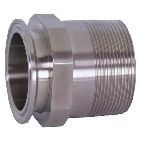 Male Clamp Adapter, 304SS, 1