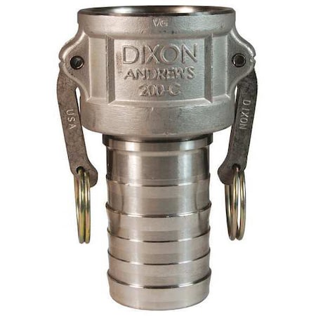 Cam/Groove Coupler x Hose, Shank, 3