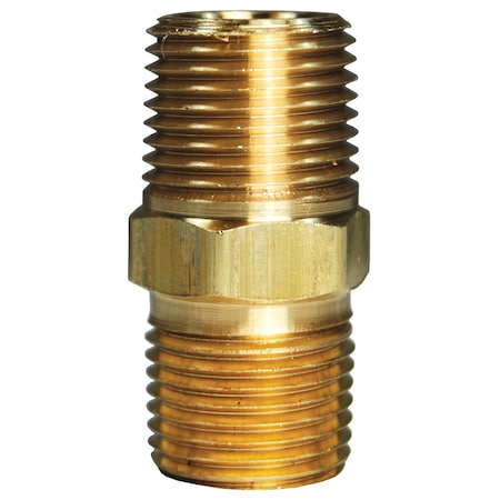 Brass Dryseal Nipple, MNPTF x MNPTF, 1/2