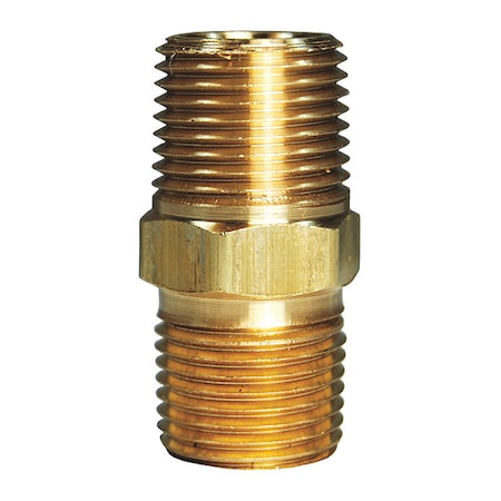 Hex Nipple Brass Dryseal Nipple, NPT X Male NPT MPN:3701616C