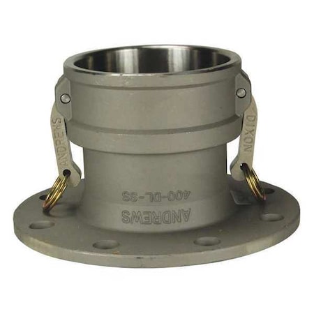 Flange Coupler, 4 x 4 In, 100 psi, Aluminum MPN:400-DL-AL