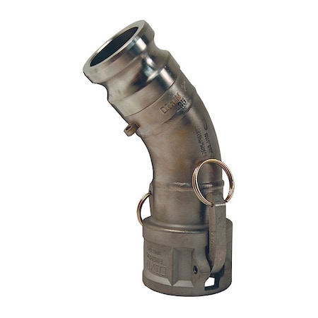 Cam/Groove 45 Adapter, Couplr Elbow, AL, 6