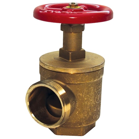 Brass Angle Hose, Valve, 2-1/2
