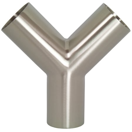 Polished Weld True Wye 316L, SS, 3
