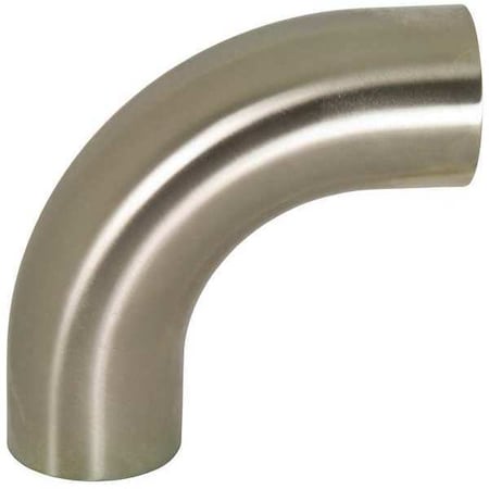 Polished 90 Weld Elbow, Tangent 316L, 3/4